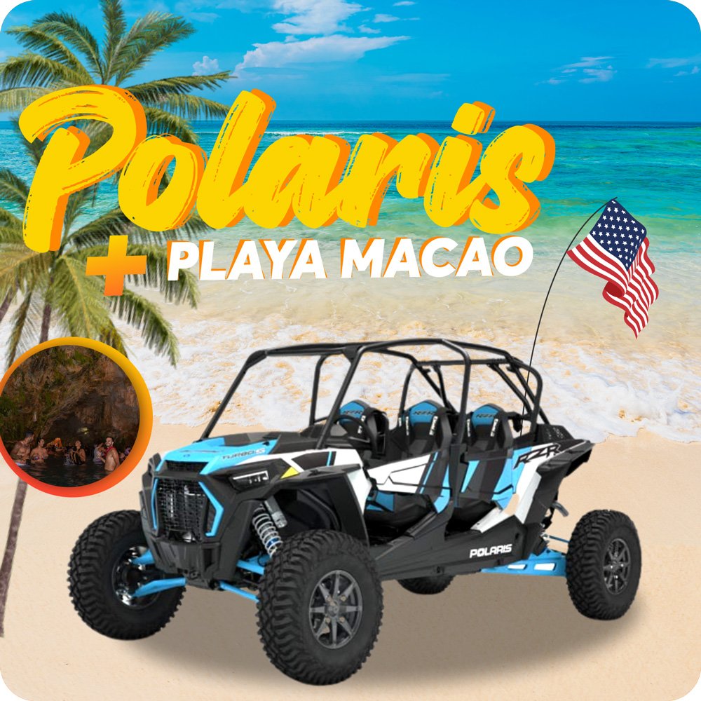 POLARIS BOOGIES + PLAYA MACAO + CENOTE CUEVA NATURAL